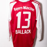Bayern Munich 2003-04 Ballack Long Sleeve Home Kit (M)