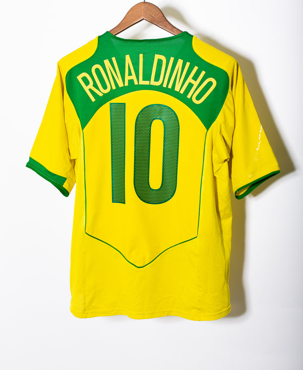 Brazil 2004 Ronaldinho Home Kit (L)