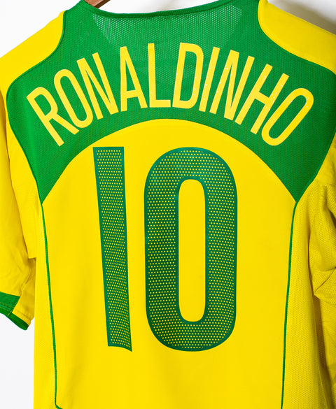 Brazil 2004 Ronaldinho Home Kit (L)