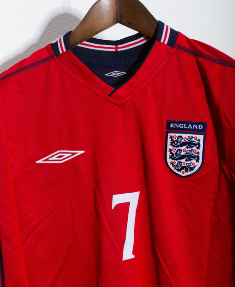 England 2002 Beckham Reversible Home Kit (M)