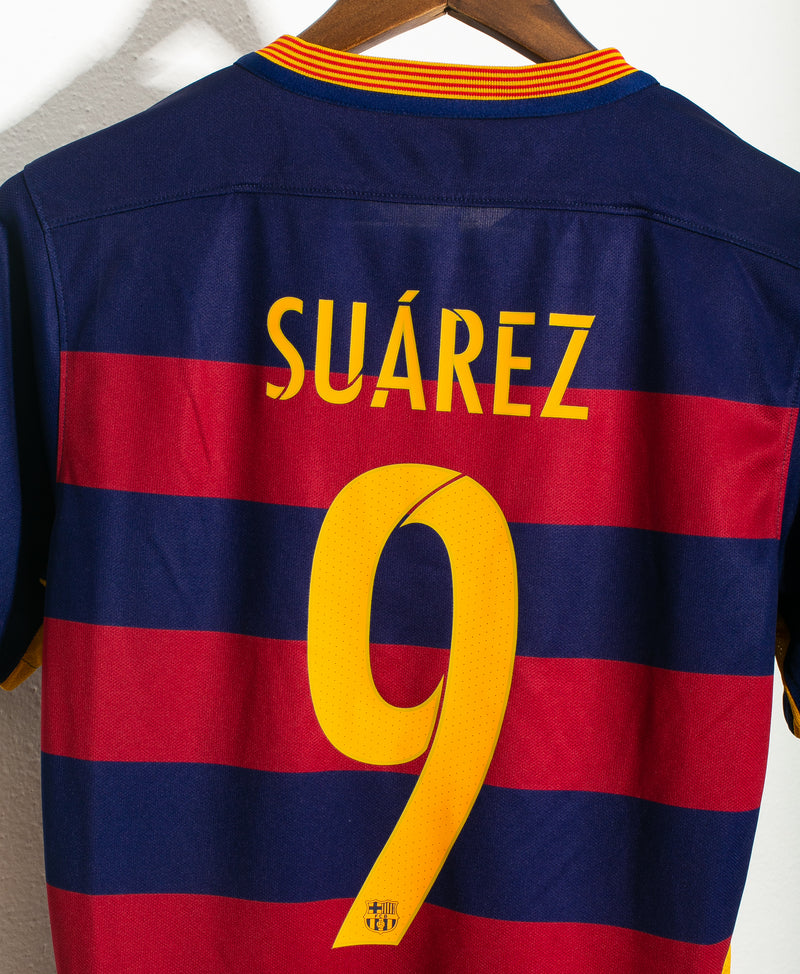 Barcelona 2015-16 Suarez Home Kit (S)