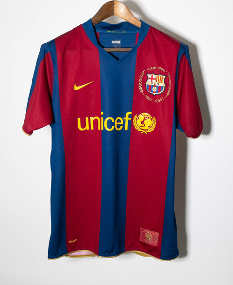 Barcelona 2007-08 Ronaldinho Home Kit (M)