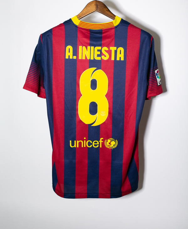 Barcelona 2013-14 Iniesta Home Kit (M)
