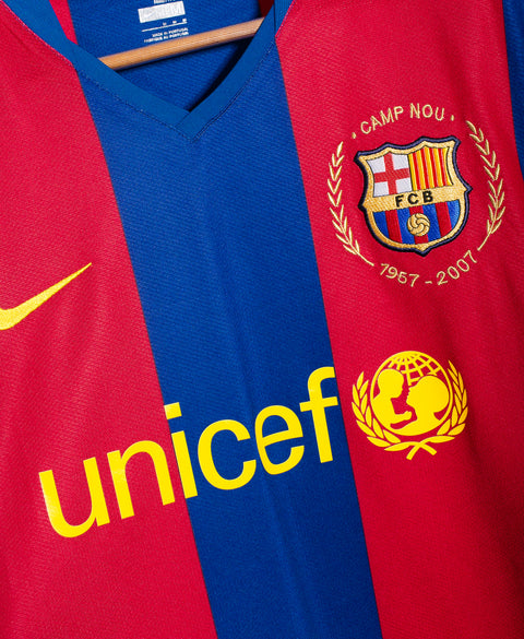 Barcelona 2007-08 Ronaldinho Home Kit (M)