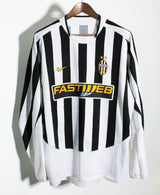 Juventus 2003-04 Davids Long Sleeve Home Kit (XL)