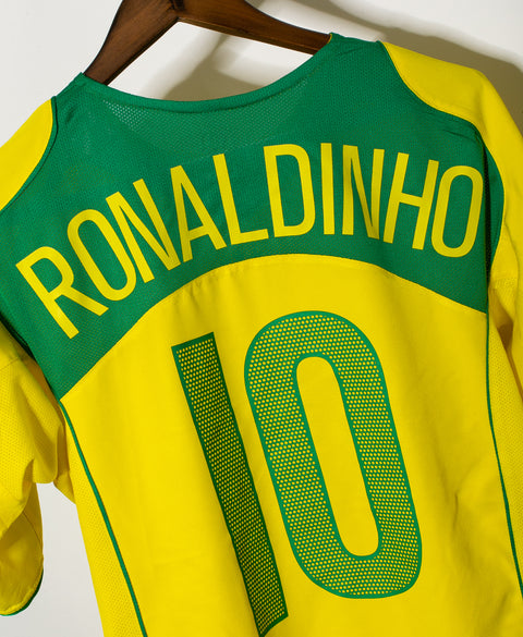 Brazil 2004 Ronaldinho Home Kit (XL)