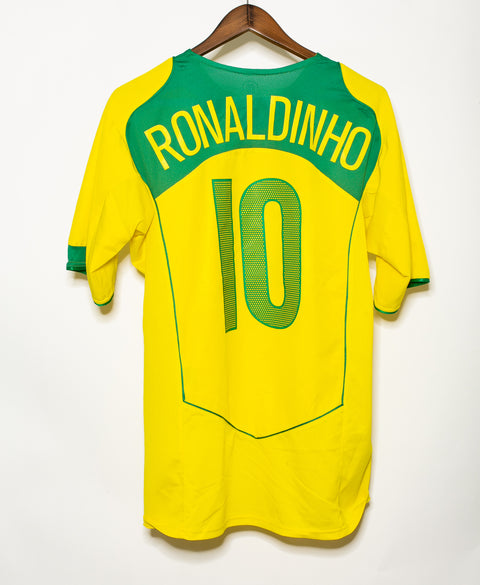 Brazil 2004 Ronaldinho Home Kit (XL)