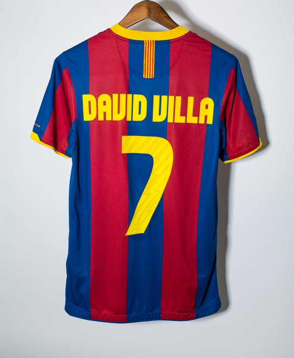 Barcelona 2010-11 David Villa Home Kit (S)