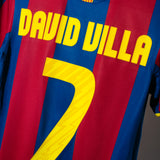 Barcelona 2010-11 David Villa Home Kit (S)
