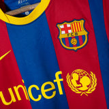 Barcelona 2010-11 David Villa Home Kit (S)