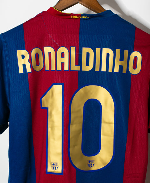 Barcelona 2006-07 Ronaldinho Home Kit (M)