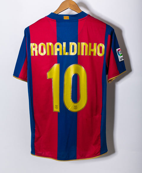 Barcelona 2007-08 Ronaldinho Home Kit (M)