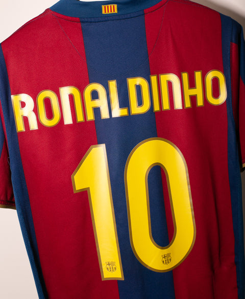 Barcelona 2007-08 Ronaldinho Home Kit (M)