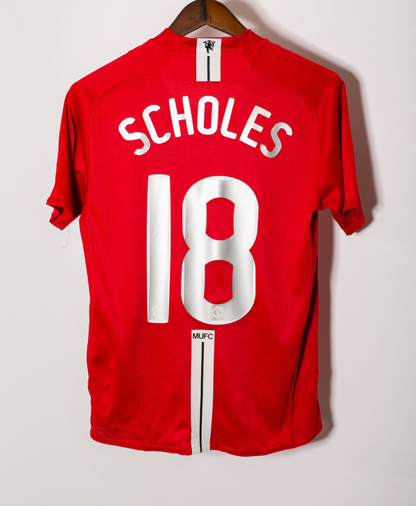 Manchester United 2007-08 Scholes Home Kit (S)