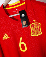 Spain 2016 Iniesta Long Sleeve Home Kit NWT (XL)
