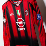 AC Milan 2004- 05 Kaka Long Sleeve Home Kit (YL)