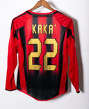AC Milan 2004- 05 Kaka Long Sleeve Home Kit (YL)