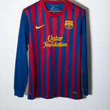 Barcelona 2011-12 Messi Long Sleeve Home Kit (M)
