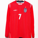 England 2004 Beckham Long Sleeve Away Kit (L)