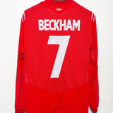England 2004 Beckham Long Sleeve Away Kit (L)