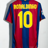 Barcelona 2007-08 Ronaldinho Home Kit (L)