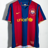 Barcelona 2007-08 Ronaldinho Home Kit (L)