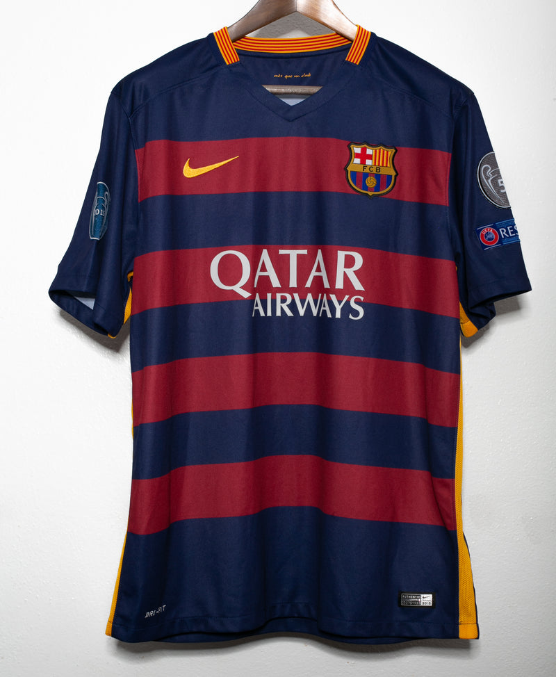 Barcelona 2015-16 Suarez Home Kit (XL)