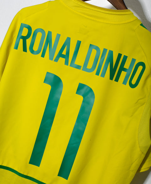 Brazil 2002 Ronaldinho Home Kit (XL)