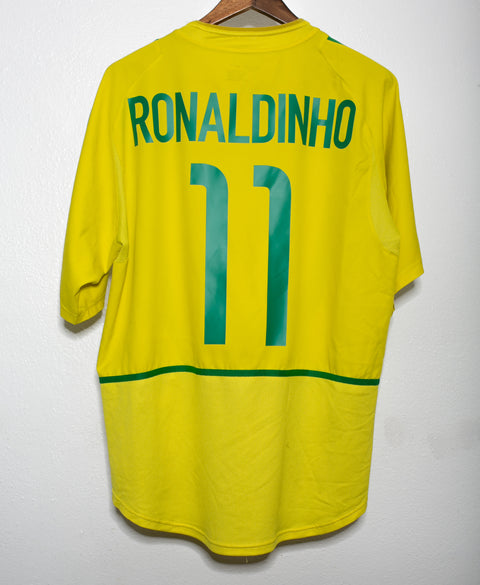 Brazil 2002 Ronaldinho Home Kit (XL)