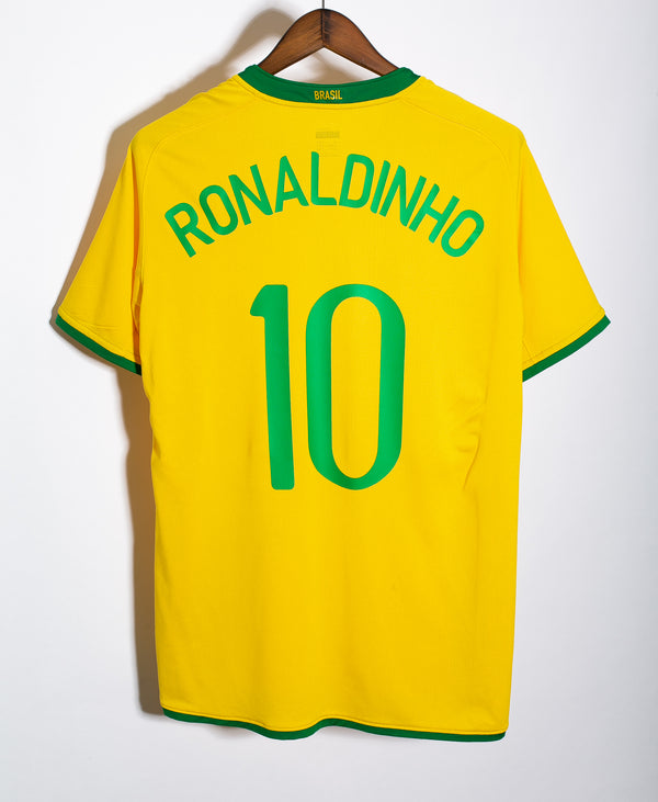 Brazil 2008 Ronaldinho Home Kit (M)