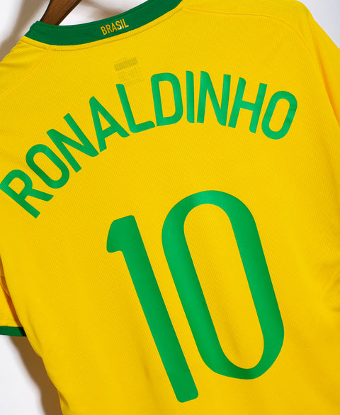 Brazil 2008 Ronaldinho Home Kit (M)