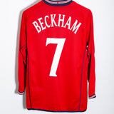 England 2002 Beckham Long Sleeve Away Kit (L)