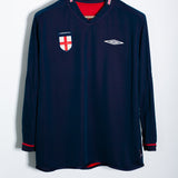 England 2002 Beckham Long Sleeve Away Kit (L)