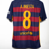 Barcelona 2015-16 Iniesta Home Kit (M)