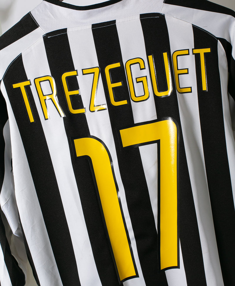 Juventus 2003-04 Trezeguet Long Sleeve Home Kit (L)