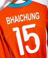 India 2008 Bhaichung Player Issue Long Sleeve Away Kit (M)