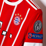 Bayern Munchen 2017-18 Tolisso Home Kit (S)