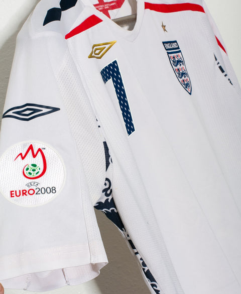 England 2008 Beckham Home Kit (L)