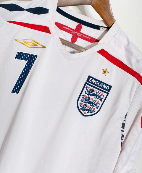 England 2008 Beckham Home Kit (L)