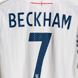England 2008 Beckham Home Kit (L)
