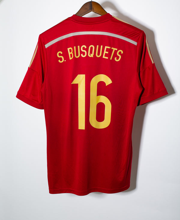 Spain 2014 Busquets Home Kit (M)