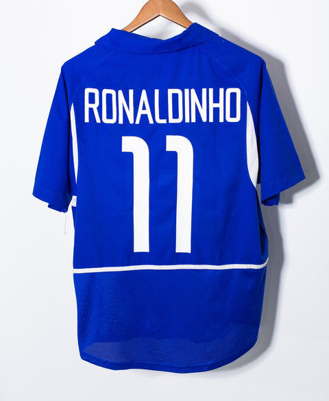 Brazil 2002 Ronaldinho Away Kit (L)