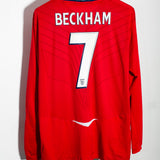 England 2008 Beckham Long Sleeve Away Kit (XL)