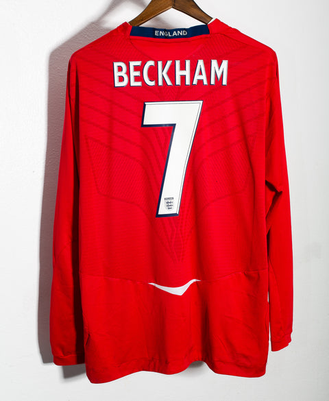 England 2008 Beckham Long Sleeve Away Kit (XL)