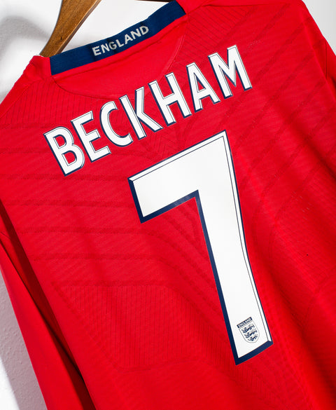 England 2008 Beckham Long Sleeve Away Kit (XL)