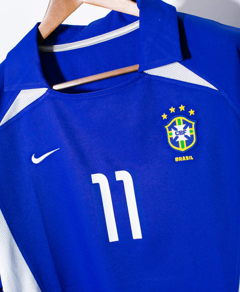 Brazil 2002 Ronaldinho Away Kit (L)