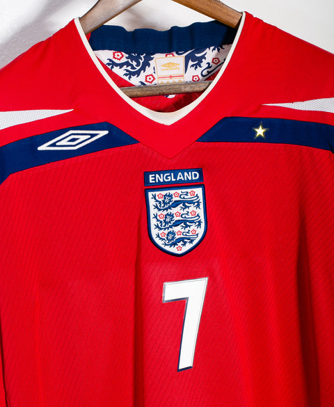 England 2008 Beckham Long Sleeve Away Kit (XL)