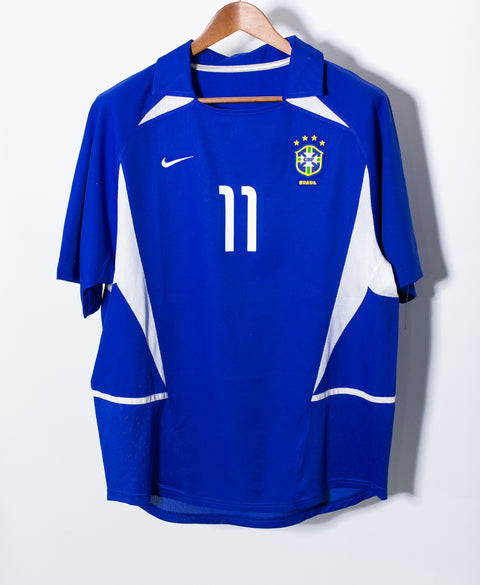 Brazil 2002 Ronaldinho Away Kit (L)