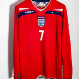 England 2008 Beckham Long Sleeve Away Kit (XL)