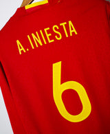 Spain 2016 Iniesta Long Sleeve Home Kit (L)